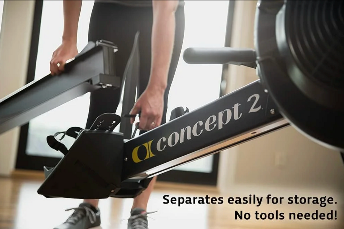 Concept2 RowErg Indoor Rowing Machine – PM5 Monitor, Device Holder, Model D, Adjustable Air Resistance, Easy Storage