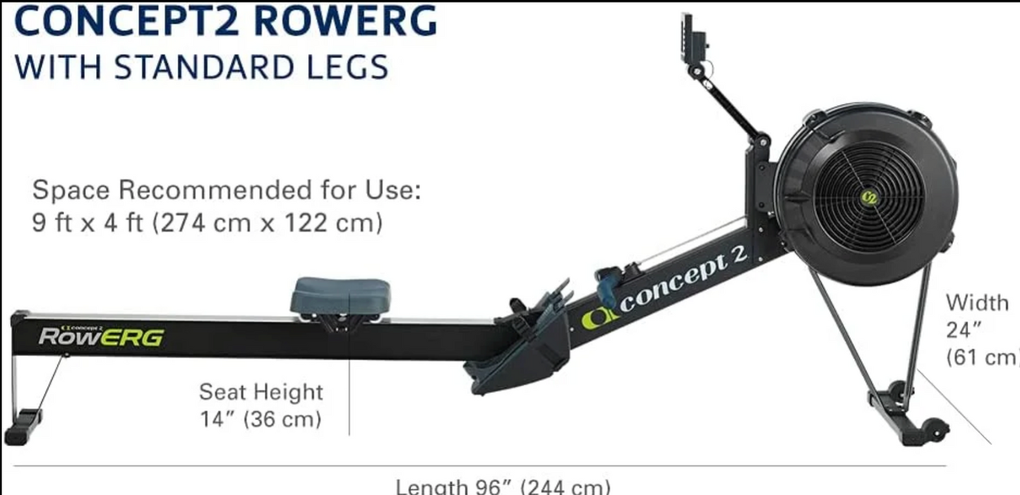 Concept2 RowErg Indoor Rowing Machine – PM5 Monitor, Device Holder, Model D, Adjustable Air Resistance, Easy Storage